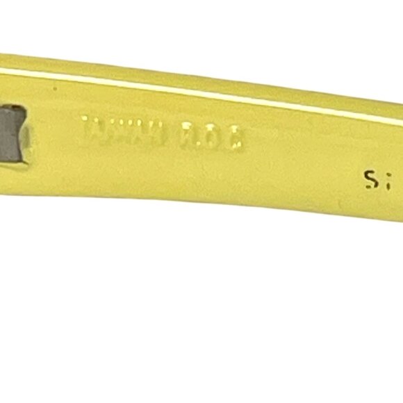 Vintage Retro 80's Yellow Sporty Wraparound Sunglasses Dark Lenses Groovy Cool - Picture 10 of 14